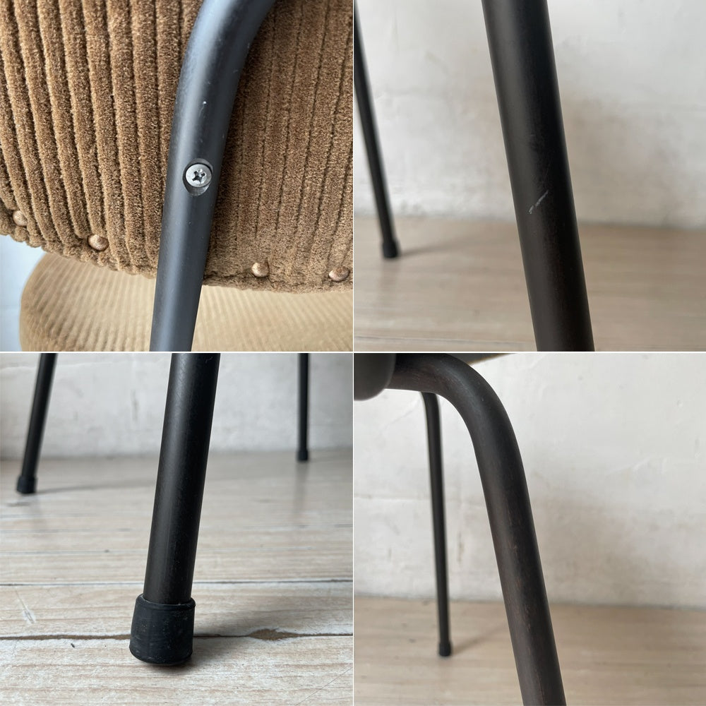 トラックファニチャー TRUCK FURNITURE スット ダイニングチェア SUTTO DINING CHAIR 張地 コーデュロイ×スチールフレーム インダストリアル 定価¥59,180- ★