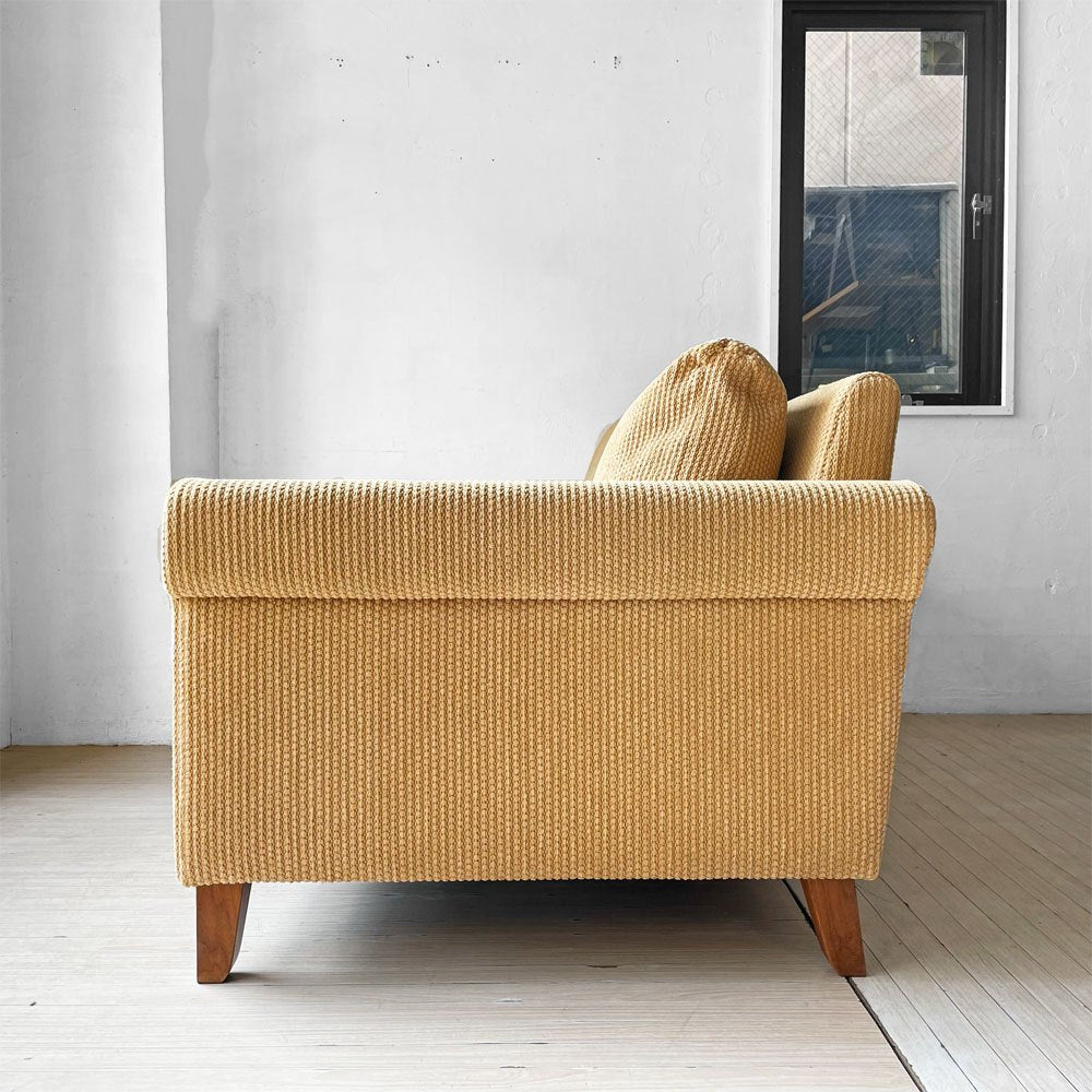 トラックファニチャー TRUCK FURNITURE FKソファ FK SOFA Jr. 2P ウォールナット無垢材 フェザークッション 新品張地張替済 ★