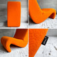 ヴィトラ vitra アムーべ ハイバック AMOEBE HIGHBACK ラウンジチェア 1人掛け ソファ オレンジ ヴェルナー・パントン Verner Panton スペースエイジ 定価￥424,600- ♪