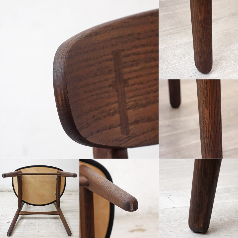 カールハンセン＆サン Carl Hansen & Son CH30P ダイニングチェア オーク材 スモークオイル レザーシート ハンス・J・ウェグナー 北欧家具 ●