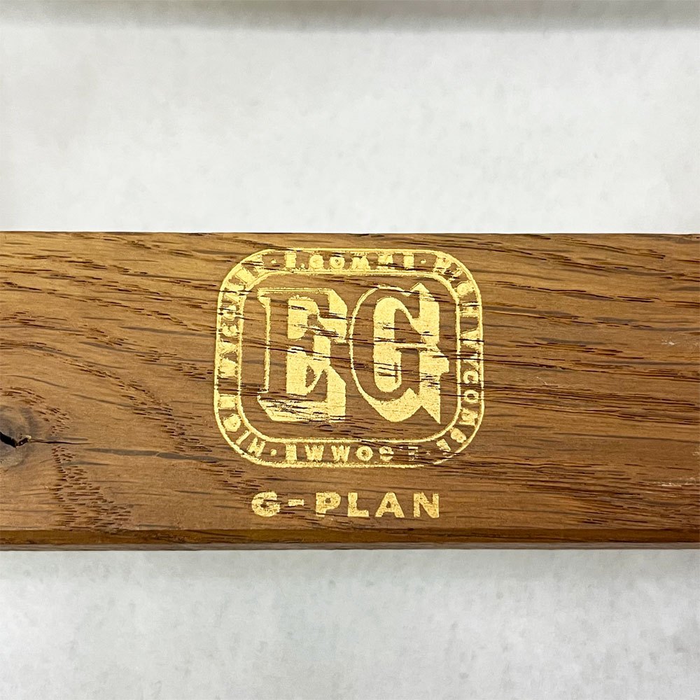 エベネゼルグーム Ebenezer Gomme ジープラン G-PLAN B629 ダイニングチェア オーク材 ファブリック UKビンテージ A ●