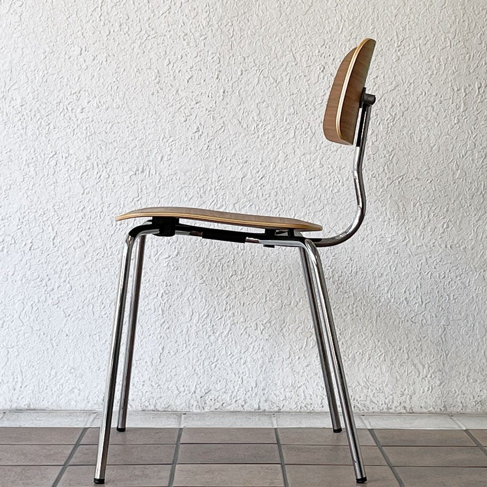 エンゲルブレヒト Engelbrechts ケヴィ KEVI 2060 メタルフレーム プライウッド スタッキングチェア ウォールナット ヨルゲン・ラスムッセン デンマーク 未使用品 A ◇