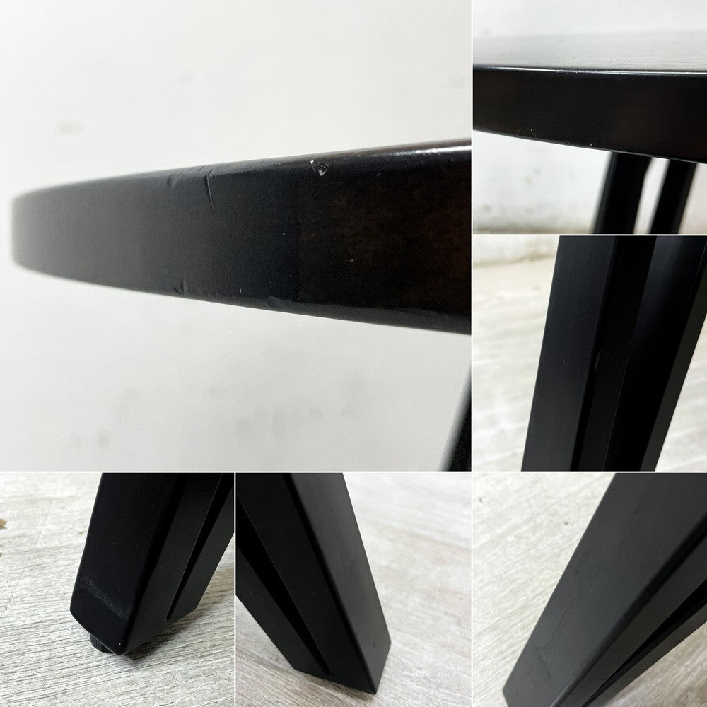 かなでもの KANADEMONO ザ・カフェテーブル THE CAFE TABLE トライアングル 4pin ラウンド Φ100cm ラバーウッド × スチール ブラック ●