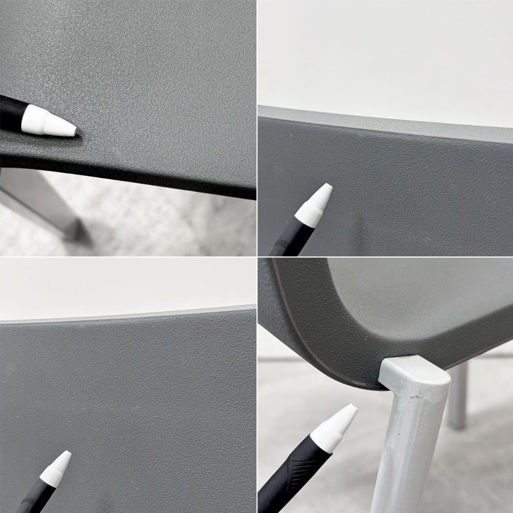 ヴィトラ vitra. ゼロスリー .03 ダイニングチェア スタッキングチェア マールテン・ヴァン・セーヴェレン Maarten Van Severen ダークグレー ●