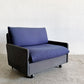 カッシーナイクスシー Cassina ixc. カレス CARESS 1シーターソファ 1人掛け ファブリック グレー×ネイビー モールドウレタン キャスター付 参考価格28万円 廃番 A 〓