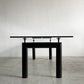 カッシーナ Cassina ターブル・テューブ・ダヴィオン 6 TABLE TUBE D’AVION LC6 ダイニングテーブル クリアガラス天板 ブラック脚 W225×D85cm ル・コルビジェ 定価￥1,111,000- 未使用品 〓