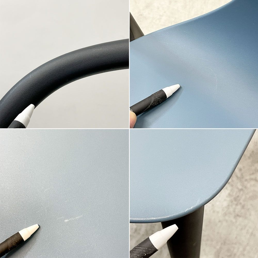 ヴィトラ Vitra ベルヴィルチェア Belleville Chair ダイニングチェア スタッキングチェア シーブルー ロナン & エルワン・ブルレック A ●