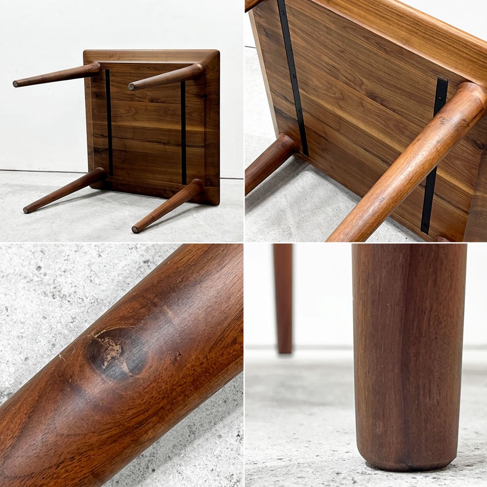 オーガニックモダニズム Organic Modernism フット Futto スクエアテーブル アメリカンウォールナット 船底エッジ ナチュラルモダン ●
