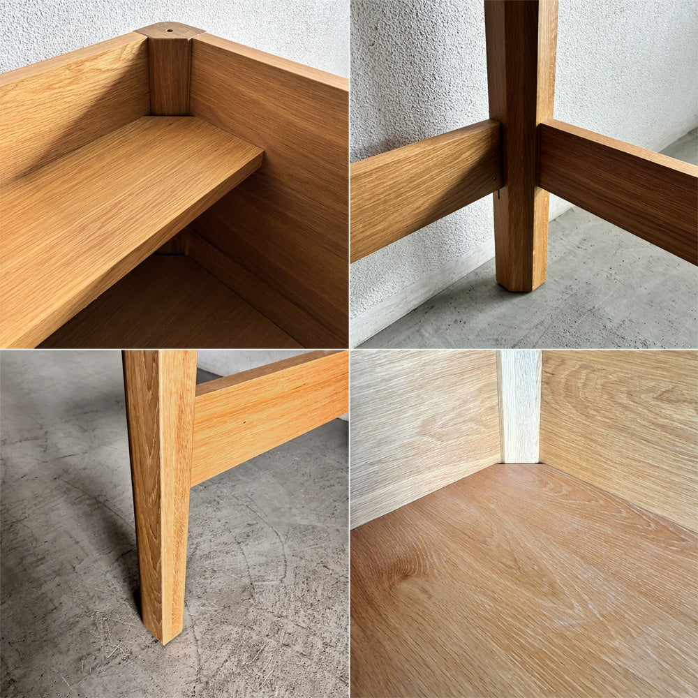 アクタス ACTUS オーク材 ファズル ワイドデスク FUZZLE WIDE DESK + シェルフ & キャビネット セット for 1～2名 子供から大人迄 参考価格225,500円～の品 〓