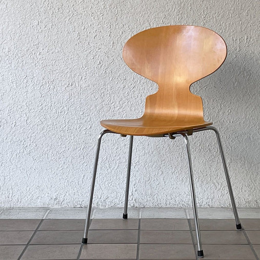 フリッツハンセン Fritz Hansen アントチェア 4本脚 ナチュラルビーチ ラッカー アルネ・ヤコブセン 北欧家具 F ◇
