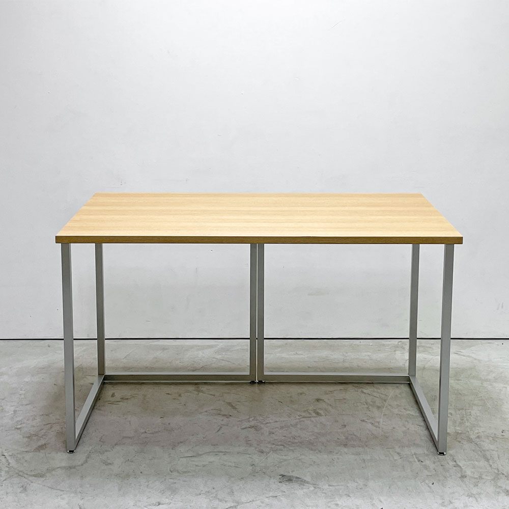ビスレー BISLEY デスクプラン DESK PLAN Lフット ワーキングテーブル デスク オーク メラミン天板 スチール脚 W120cm イギリス ●