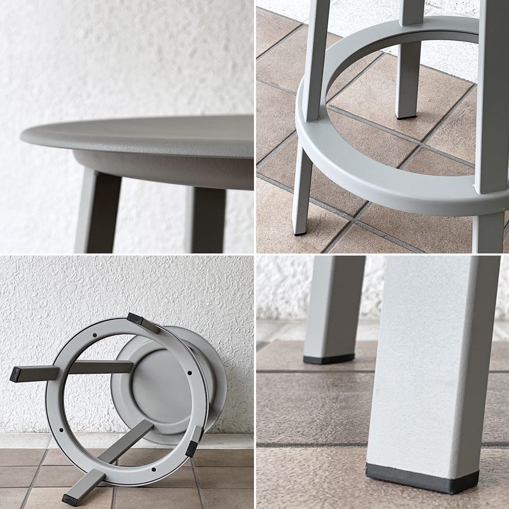 ヘイ HAY リボルバー バースツール ロー REVOLVER BAR STOOL LOW H65cm スカイグレー 回転式座面 レオン・ランズメイヤー デンマーク A ◇