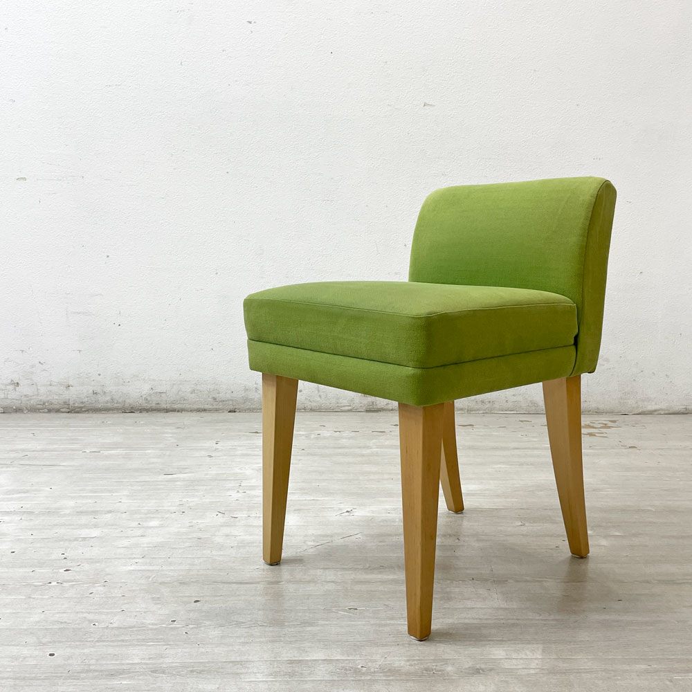 イデー IDEE ローバックチェア LOW BACK CHAIR ドレッサーチェア スツール メープル材 グリーン 北欧スタイル ●