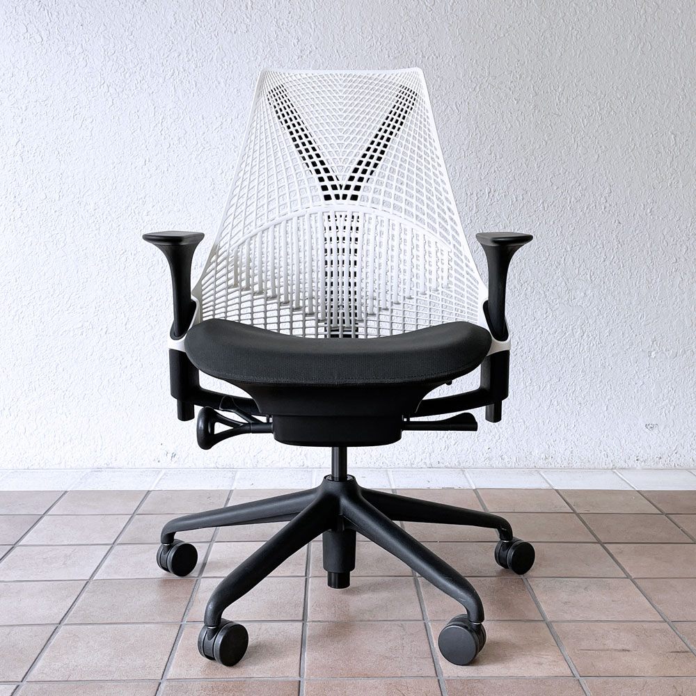 ハーマンミラー Herman Miller セイルチェア SAYL Chair デスクチェア イヴ・ベアール 簡易ランバーサポート付き ホワイト ◇