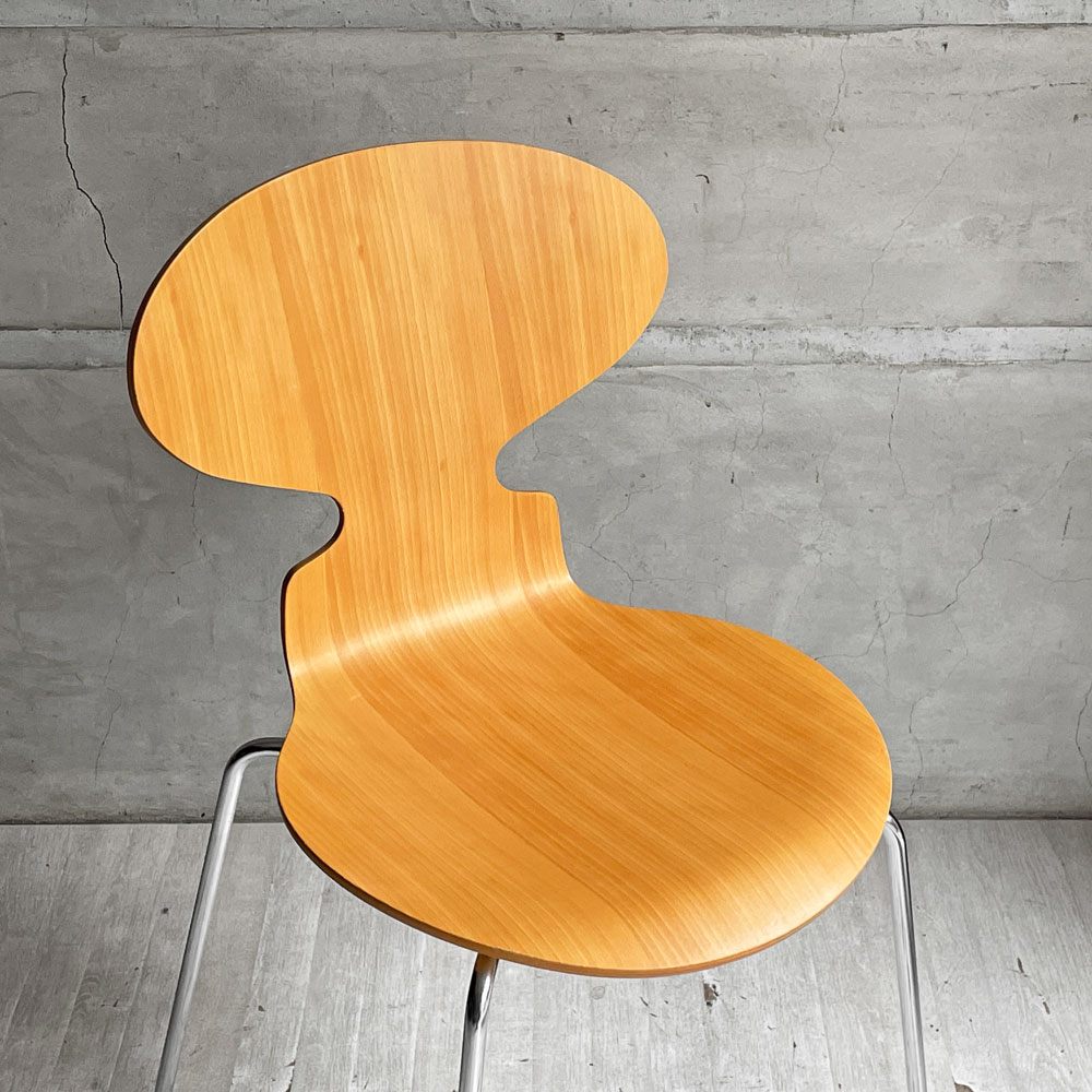 フリッツハンセン Fritz Hansen 3101 アントチェア 4本脚 ナチュラルビーチ材 ラッカー仕上げ アルネ・ヤコブセン 北欧家具 A ♪