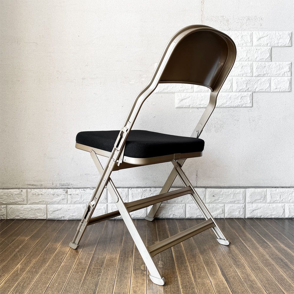 クラリン CLARIN フォールディングチェア FOLDING CHAIR シートクッション ブラック 折りたたみ アメリカ製 P.F.S.取扱 廃番仕様 ◎