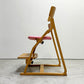 豊橋木工 TOYOMOKU アップライトチェア UPRIGHT CHAIR ナチュラル × ピンク  交換用座面カバー付き PVC ベビーチェア キッズチェア ●