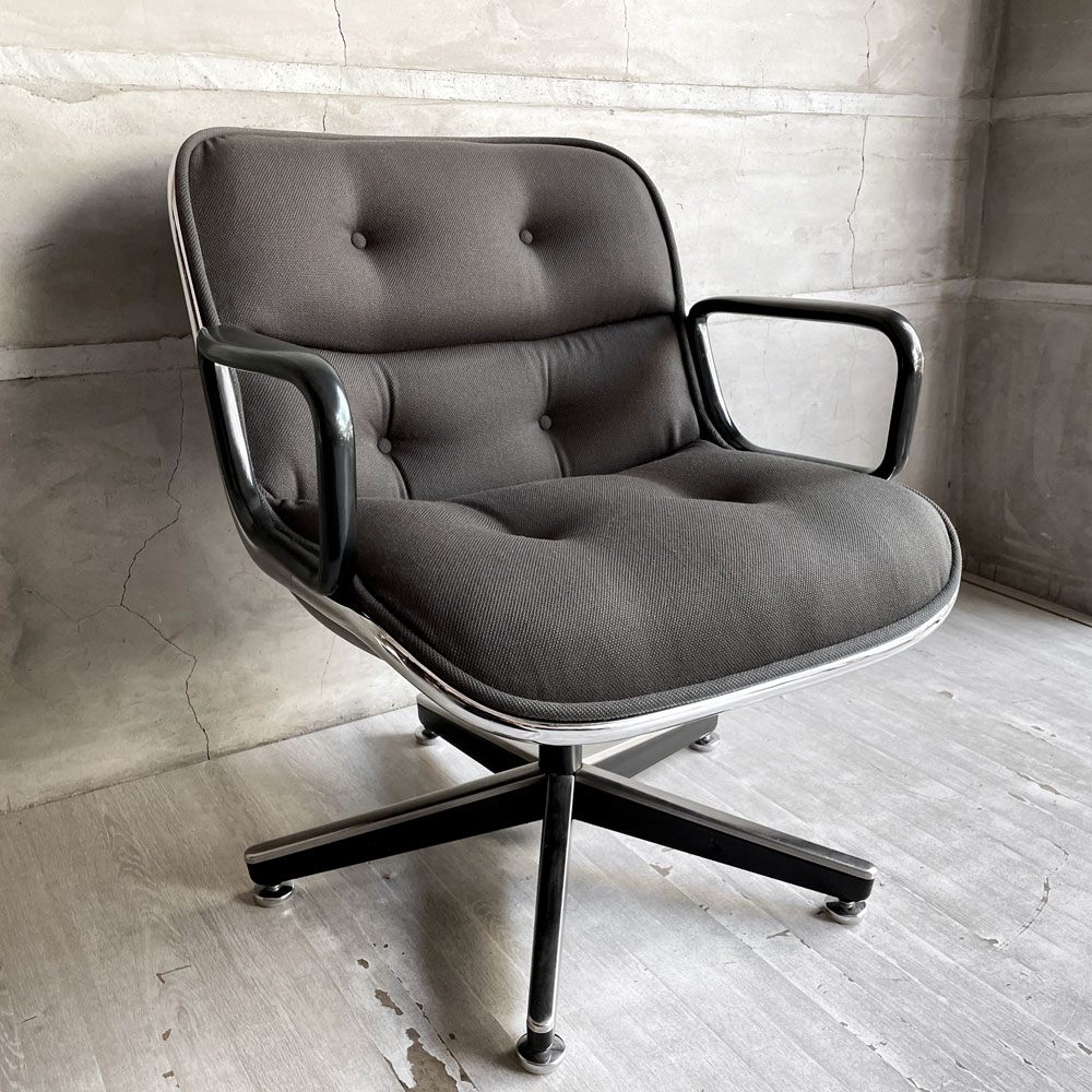 ノル Knoll ポロックチェア Pollock Chair エグゼクティブチェア 5本脚 グライズ仕様 ファブリックシート デスクチェア チャールズ・ポロック Charles Pollock ♪