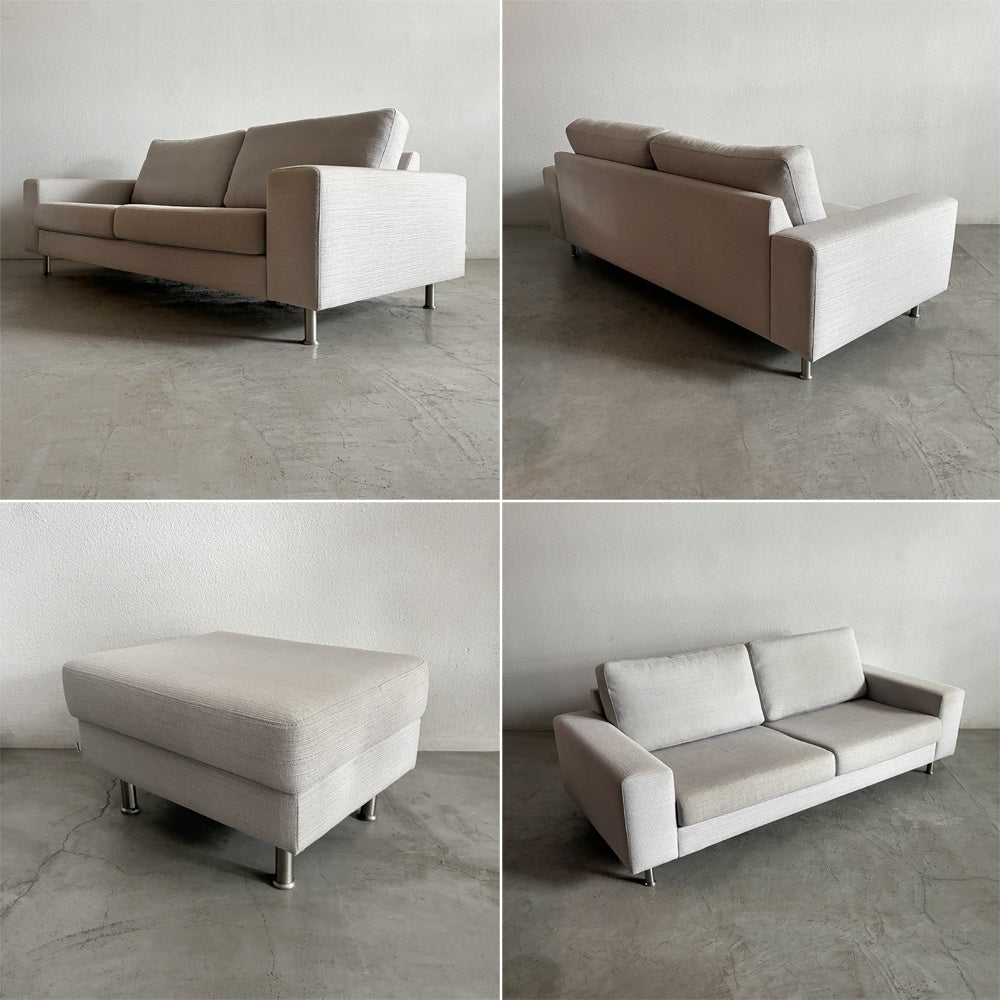 ボーコンセプト BoConcept I.D.V.2 2.5人掛けソファ + オットマン W203cm デンマーク 北欧家具 〓