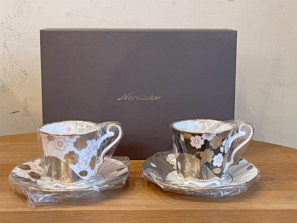 ノリタケ Noritake あやみなも コーヒーカップ＆ソーサー 桜金銀彩 夜桜金銀彩 未使用品 ■