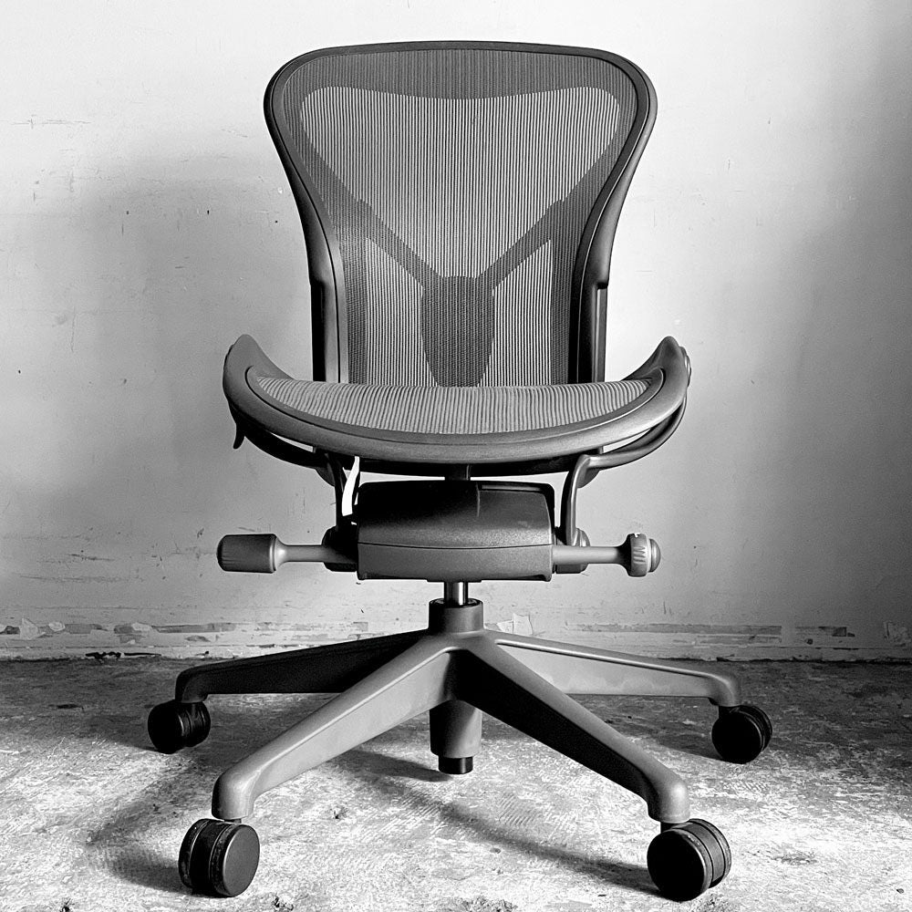 ハーマンミラー Herman Miller アーロンチェア Aサイズ ライト アームレス ポスチャーフィット グラファイトベース ビル・スタンフ ＆ ドン・チャドウィック ■