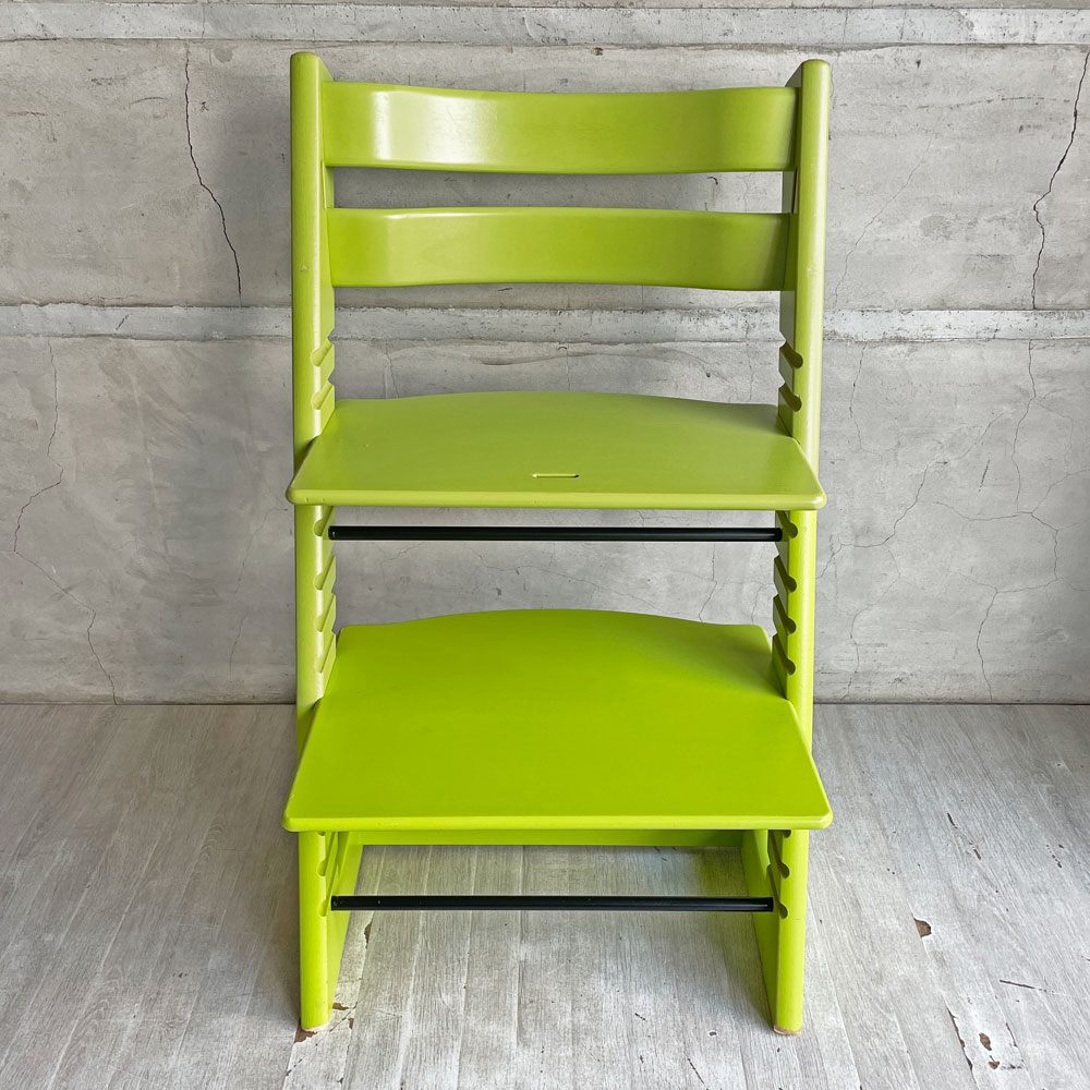 ストッケ STOKKE トリップトラップ TRIPP TRAPP ベビーチェア キッズチェア ライムグリーン S/N4～ ノルウェー 北欧家具 ♪