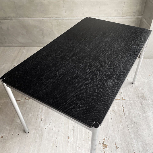 ユーエスエムハラー USMハラー USM Haller モジュラーファニチャー ハラーテーブル ワークデスク オーク材 ブラック アジャスター 高さ調整機能付き スイス ♪