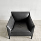 タイム＆スタイル TIME & STYLE エドワード Edward seamless sofa シームレスソファ 1人掛け ラウンジチェア 本革 ブラックレザー タモ材 廃番 B 〓