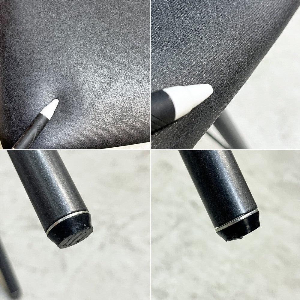 クラッシュゲート CRASH GATE ノットアンティークス Knot antiques CROSSⅢ CHAIR クロスⅢチェア ダイニングチェア RL-27 PVCレザー ブラック 展示品 ●