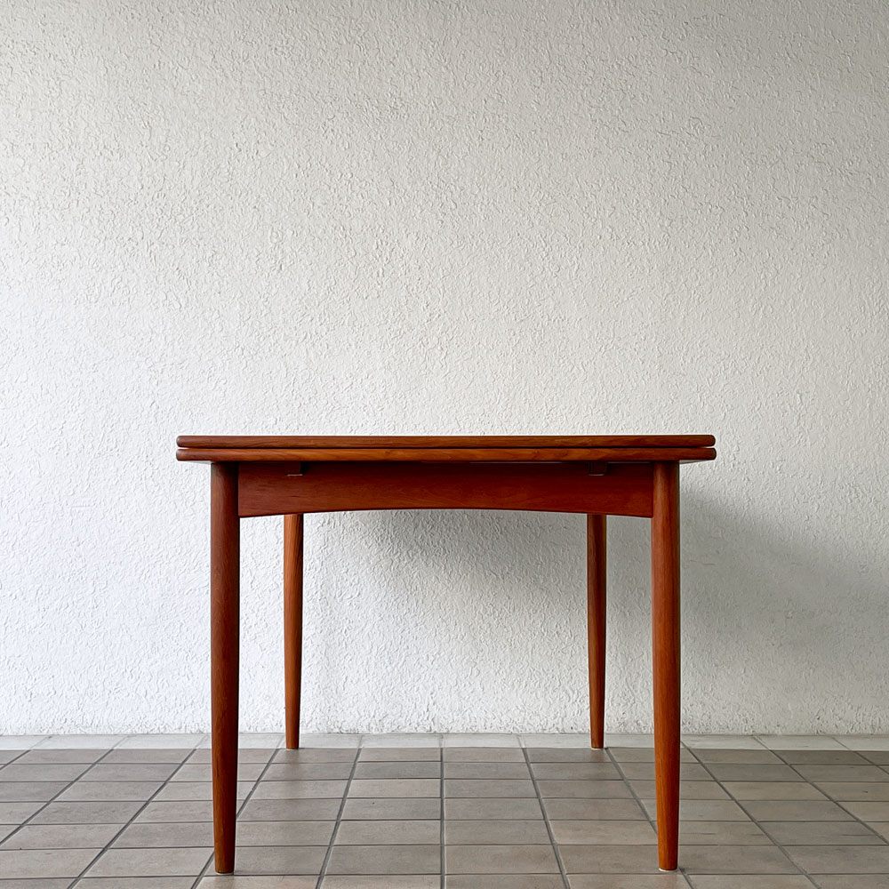 北欧ビンテージ vintage チーク材 エクステンションダイニングテーブル W140-195-250cm 伸長式 HIKE購入品 ◇