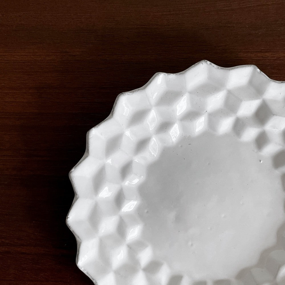 アスティエ・ド・ヴィラット Astier de Villatte キューブ CUBE プレート W14cm 陶器 フランス ■