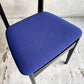 ネイサンファニチャー NATHAN Furniture  ダイニングチェア チークプライウッド ブラックフレーム ファブリック ブルー系カラー 英国 UKビンテージ 座面張り替え済み B ♪