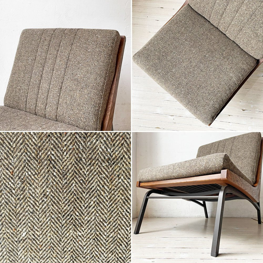 トラックファニチャー TRUCK FURNITURE ブーメランチェア BOOMERANG ナラ無垢材×スチール 1人掛けソファ 参考定価約14万円 ★