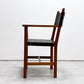 北の住まい設計社 KITANOSUMAISEKKEISHA ラスティック チェア RUSTIC CHAIR アームチェア レザー 本革  ブラック カエデ x ナラ材 廃番 A ●