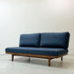 マスターウォール MASTERWAL コモンルーツ COMMON ROOTS ブリッジソファ BRIDGE SOFA 2シーター 160 ファブリックシート ブルーベリー ウォールナット無垢集成材 ●