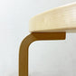 アルテック artek テーブル TABLE 90B ダイニングテーブル バーチ材 ナチュラルラッカー天板 Φ75cm アルヴァ・アアルト フィンランド 北欧家具  ●