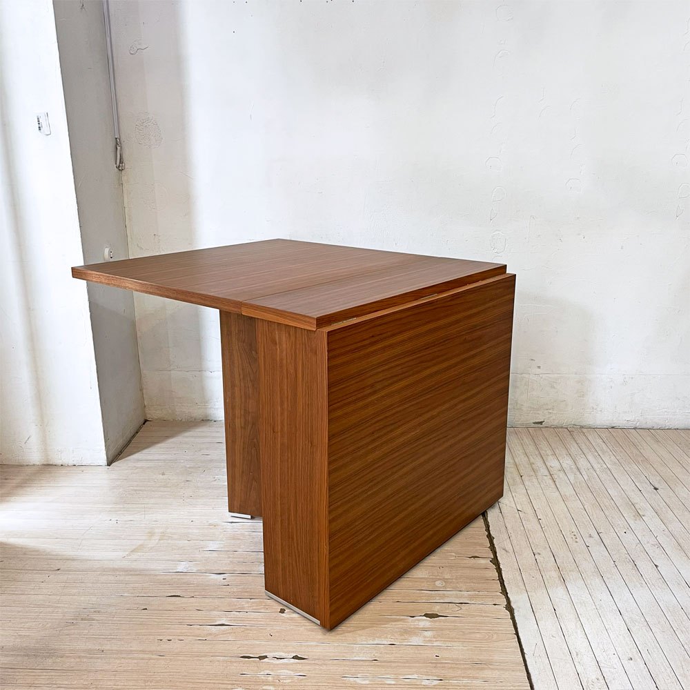 モーダエンカーサ moda en casa 2+2 table バタフライ ダイニングテーブル ウォールナット w160cm 拡張天板 シンプルモダン 廃盤 ★