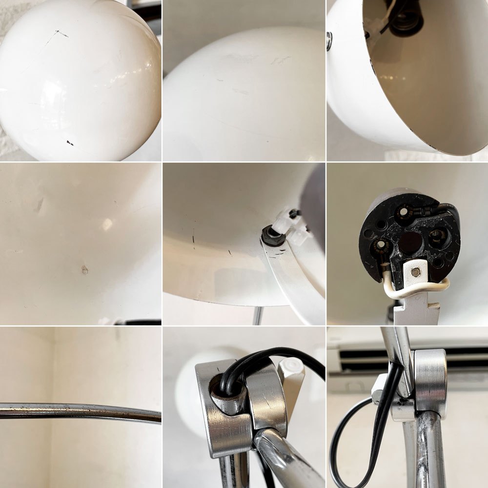 USビンテージ Vintage カウンターウェイト デスクライト タスクライト スチール製 ホワイト 高さ＆角度調整可 ミッドセンチュリーデザイン ◎