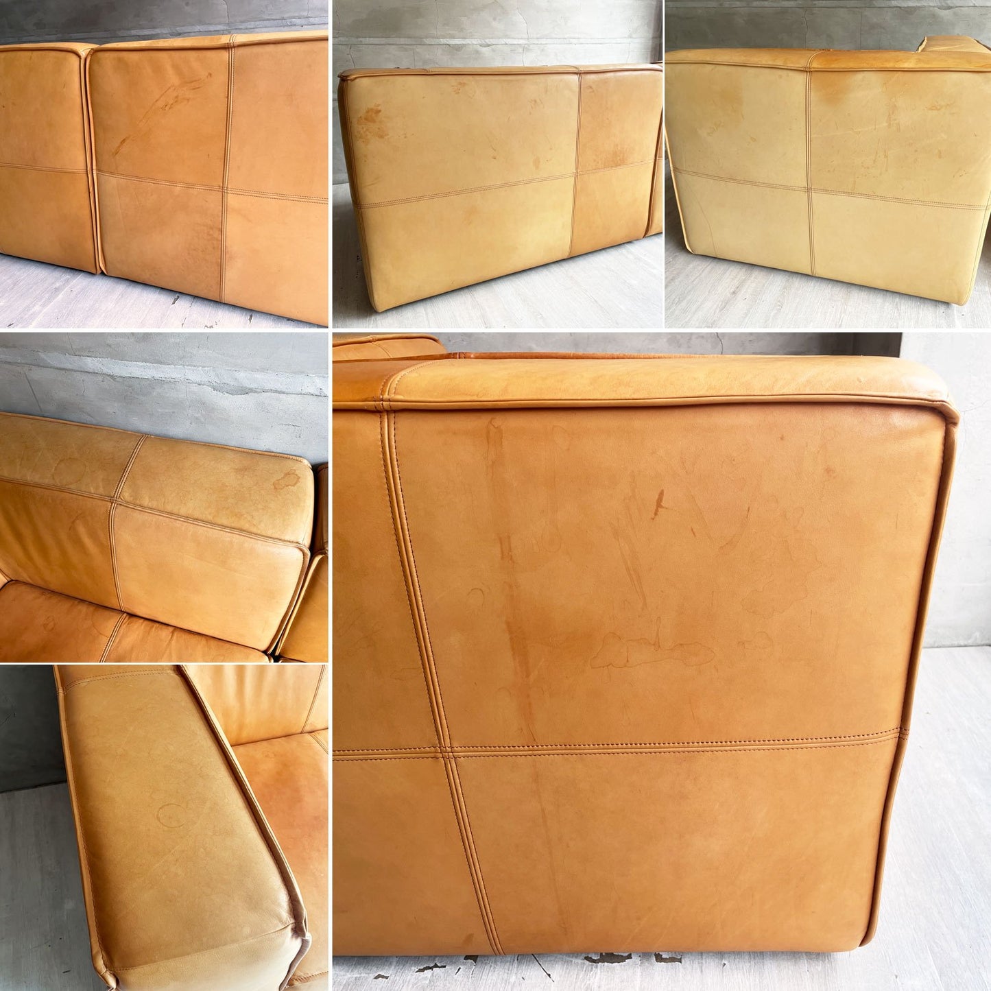 カーフ Karf グローヴソファ レザー Glove Sofa Leather 3人掛け 3Pソファ 本革 フルグレインレザー セパレート W200  定価￥836,000- ♪