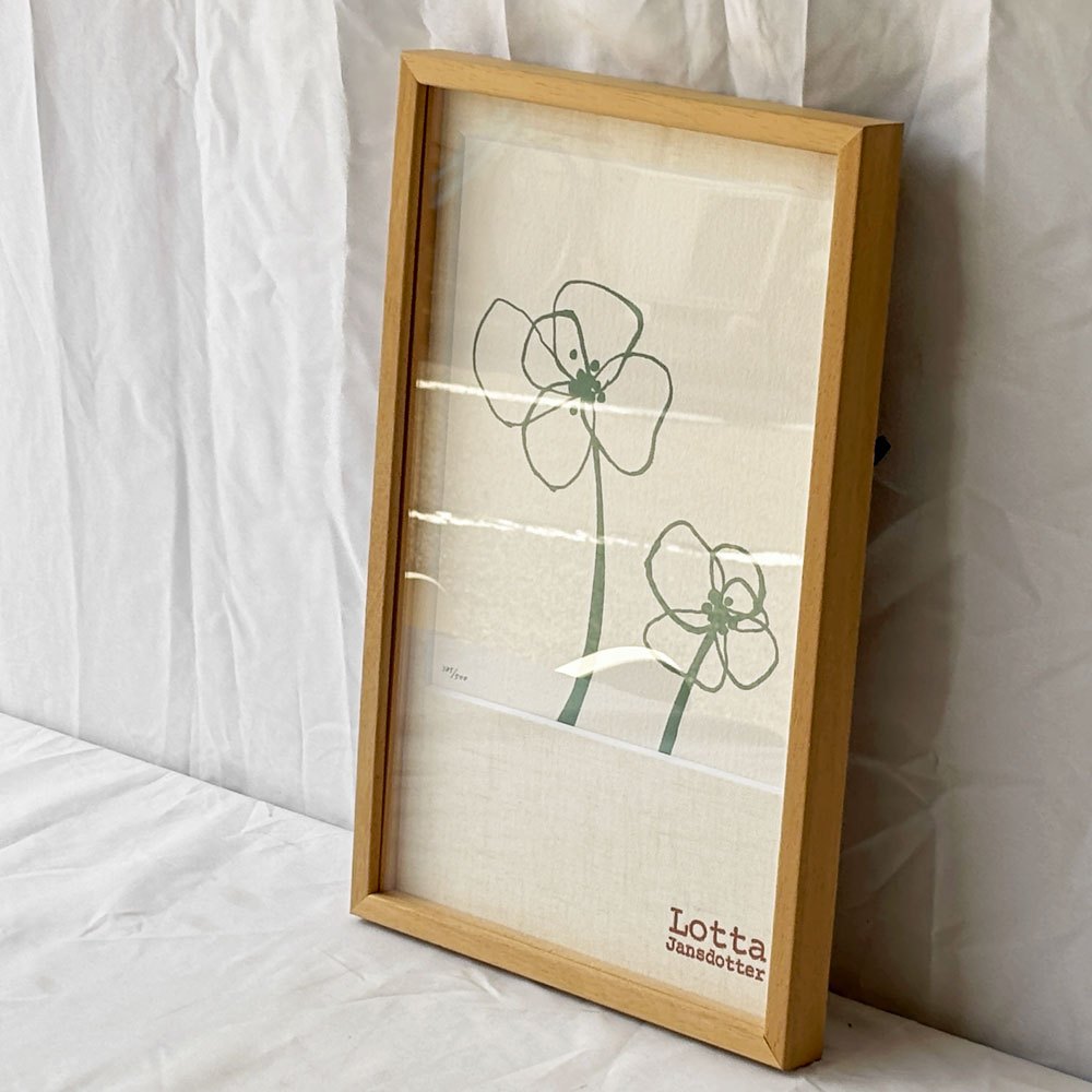 ロッタ・ヤンスドッター  Lotta Jansdotter ブロムステル BLOMSTER シルクスクリーン エディション入り 385/500 額装品 北欧 ◇