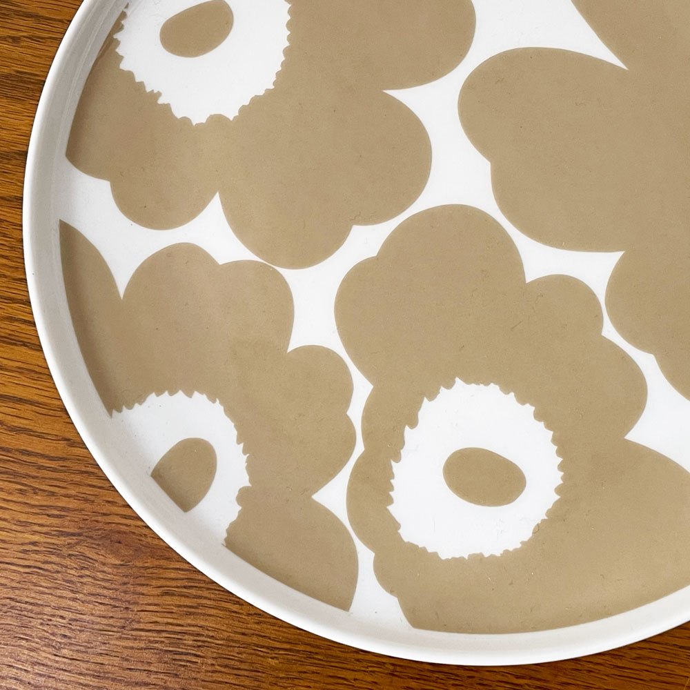 マリメッコ marimekko ウニッコ UNIKKO ラウンドプレート Φ20cm ベージュ マイヤ・イソラ Maija Isola フィンランド 北欧食器 ★