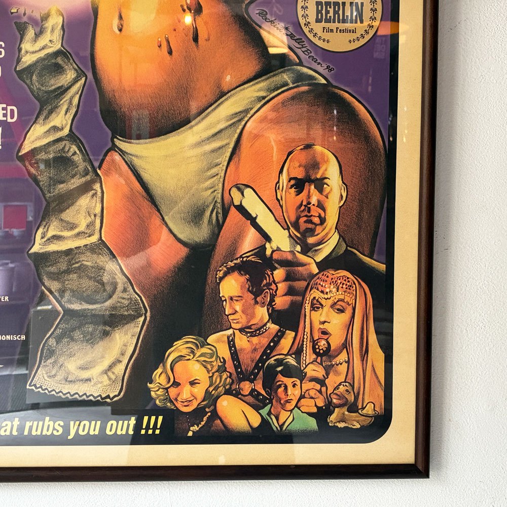 キラーコンドーム Kondom des Grauens B2 ポスター ドイツ映画 日本初公開版 1999年 ロッキン･ジェリービーン Rockin'Jelly Bean 額装品 ★