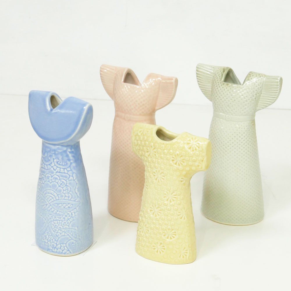 リサラーソン Lisa Larson ワードローブ ベースドレス Wardrobe Vases Dress ホワイト フラワーベース 花瓶 オブジェ 置物 スウェーデン 北欧雑貨 ●