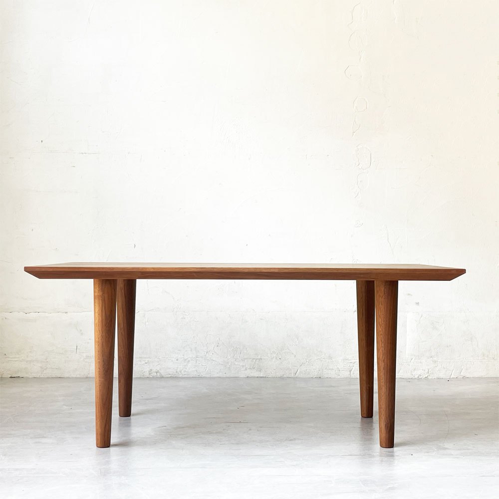 マスターウォール MASTERWAL ライン ソファテーブル LINE SOFA TABLE コーヒーテーブル ローテーブル ウォールナット無垢集成材 アカセ木工 W90cm 定価￥79,200- ★