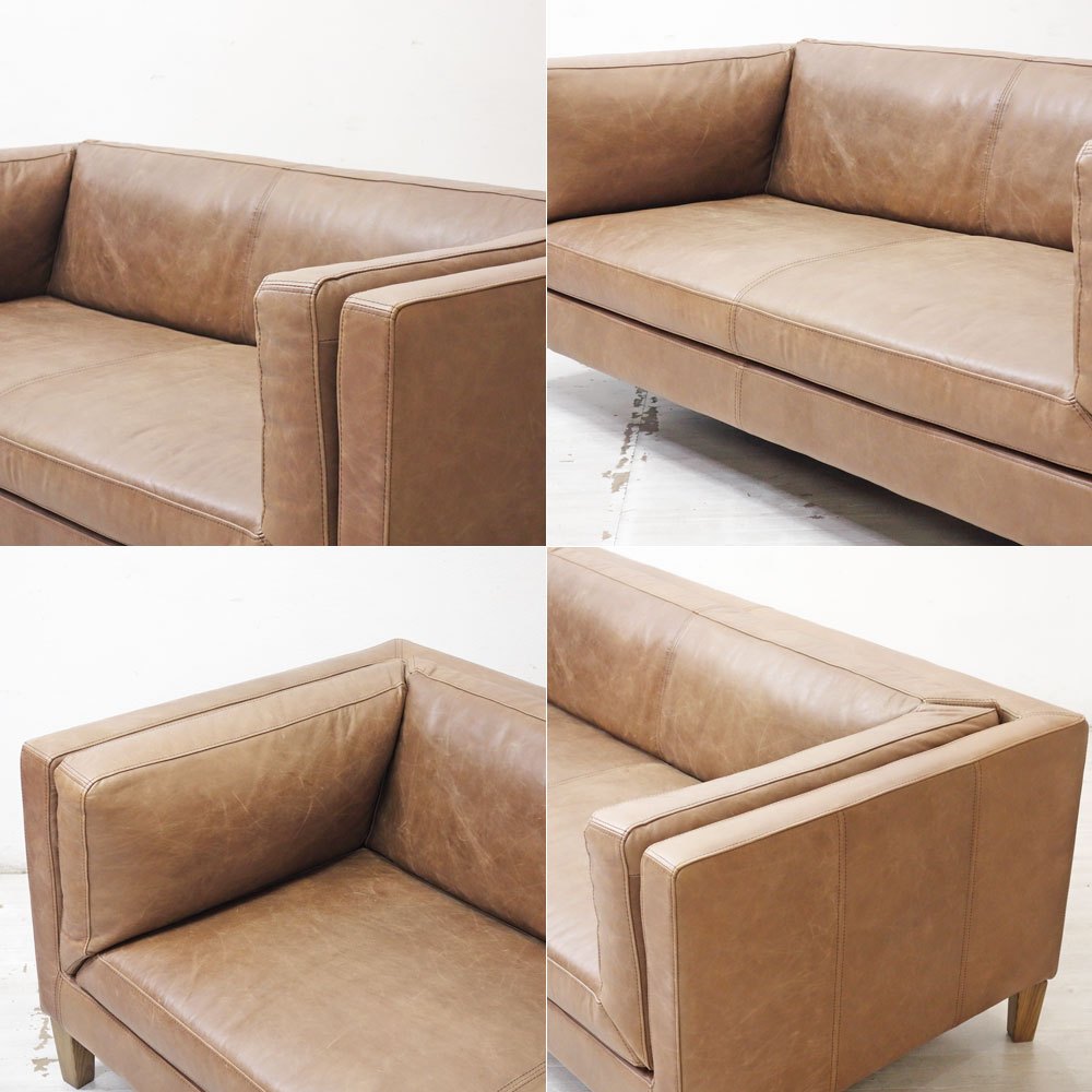 ハロ HALO フリーハンド FREE HAND SPENCER 2Pソファ w185cm 牛本革 英国 ビンテージスタイル アスプルンド取扱 ●