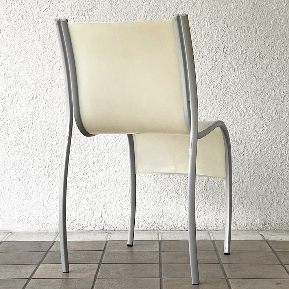 カルテル Kartell FPE chair スタッキングチェア ダイニングチェア アルミ ポリプロピレン ホワイト ロンアラッド イタリアモダン 廃番 ◇