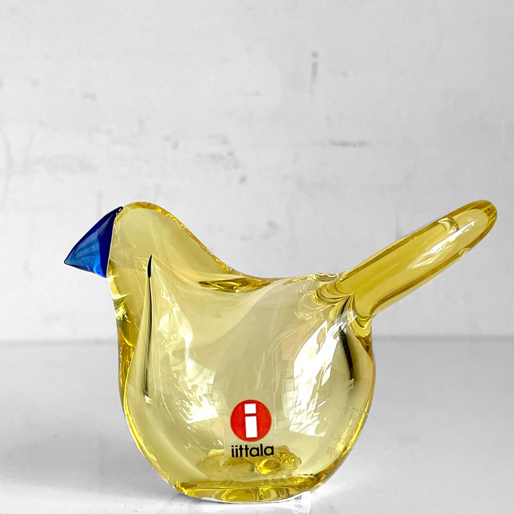 イッタラ iittala イッタラバード シエッポ Sieppo レモン×ブルー 160/300 オイバ・トイッカ Oiva Toikka 表参道店限定 箱付 希少 ■