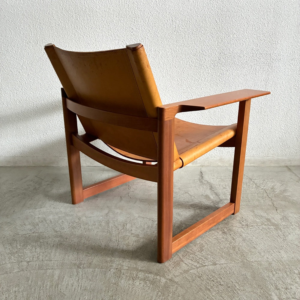 家具蔵 KAGURA 無垢チェリー材 × ヌメ革 LD アームチェア デュオ DUO ラウンジチェア 約21.8万円の品 和モダン 北欧スタイル 〓