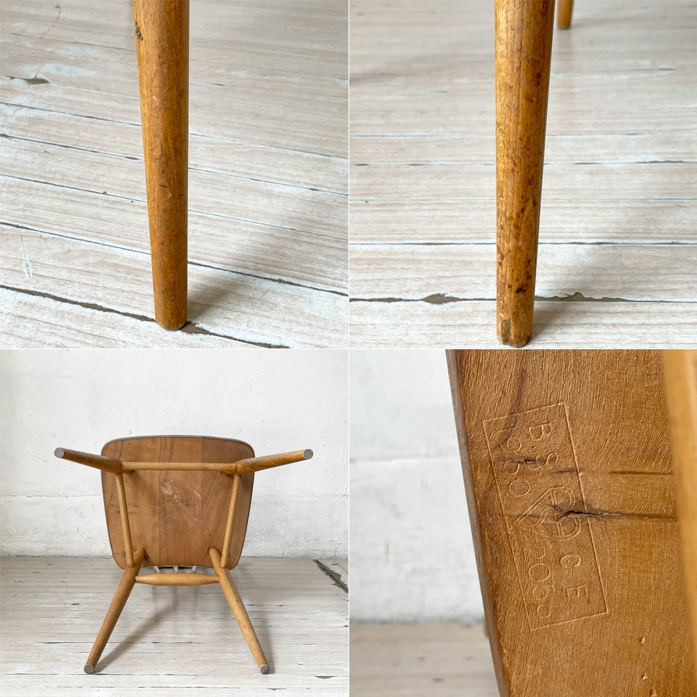アーコール Ercol スティックバックチェア スピンドルチェア エルム材 60's UKビンテージ Vintage 英国家具 ブルーラベル ★