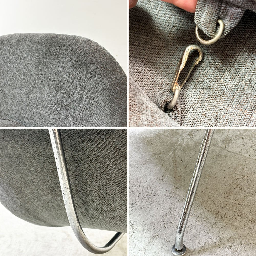 ノル ノール Knoll サーリネンコレクション ウームチェア Womb chair ラウンジチェア 1pソファ クロムベース グレー系 ファブリック エーロ・サーリネン ミッドセンチュリー ●